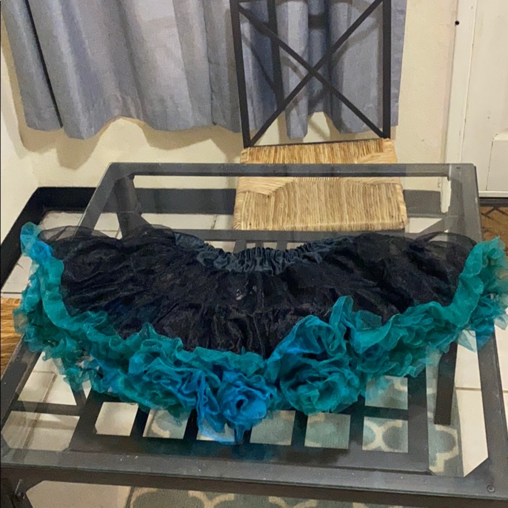 Green and black tutu